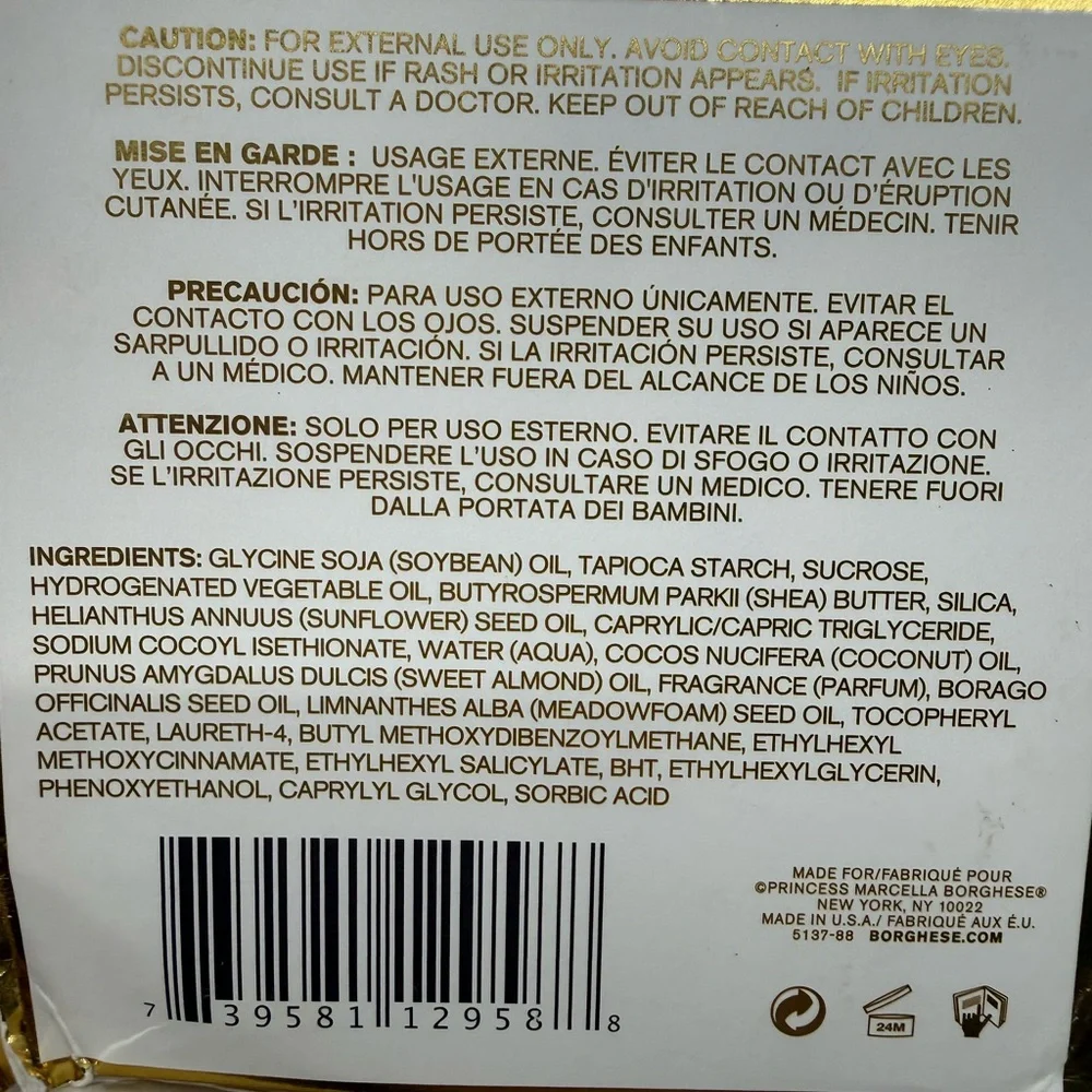 NEW Vitamin E infused Borghese Rinfrescante Sugar Body Polish - Exfoliating